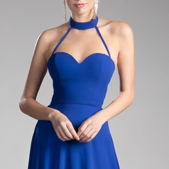 Royal Evening Wedding Prom Party Long Solid Sateen Empire Waist Dress CD291 - Picture 1 of 8